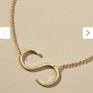 Anthropologie Monogram Pendant Necklace